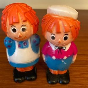 VTG Raggedy Ann & Andy Plastic Figurines